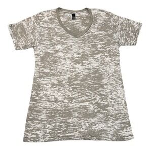 213 Apparel Womens V Neck Light T Shirt Medium Breathable Camo‎ Single Stitched